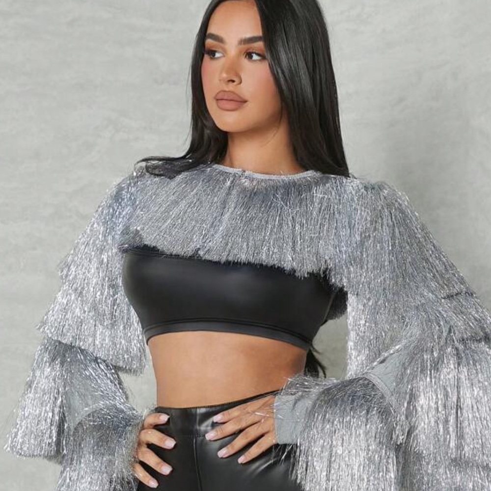 Rebellious Rose Metallic Silver Cape